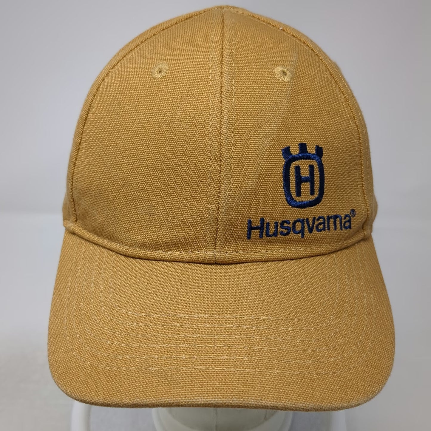 Husqvarna Baseball Cap Brown One Size Strapback Embroidered Logo Canvas Hat Work