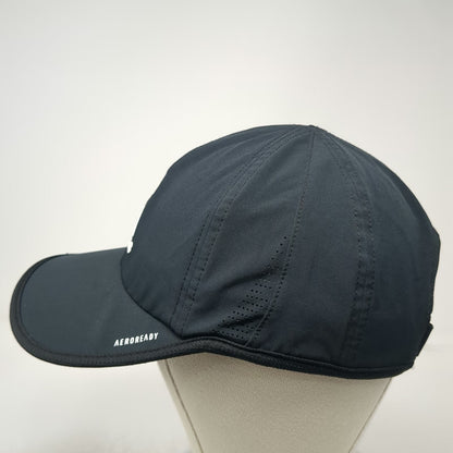 Adidas Baseball Cap Black One Size Aeroready Performance Training Strapback Hat