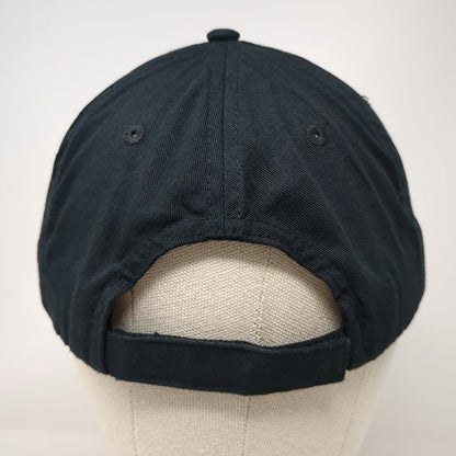 Ely Cattleman Black One Size Baseball Cap Embroidered Logo Strapback Hat