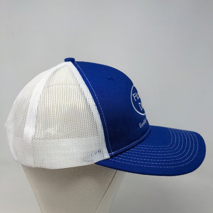 Port Authority Men's Snapback Mesh Back Hat Blue Embroidered Freshly Dairy
