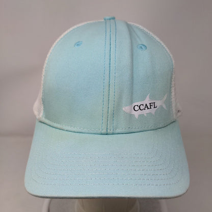 CCAFL Strapback Mesh Back Trucker Hat Blue One Size Colorblock 6 Panel