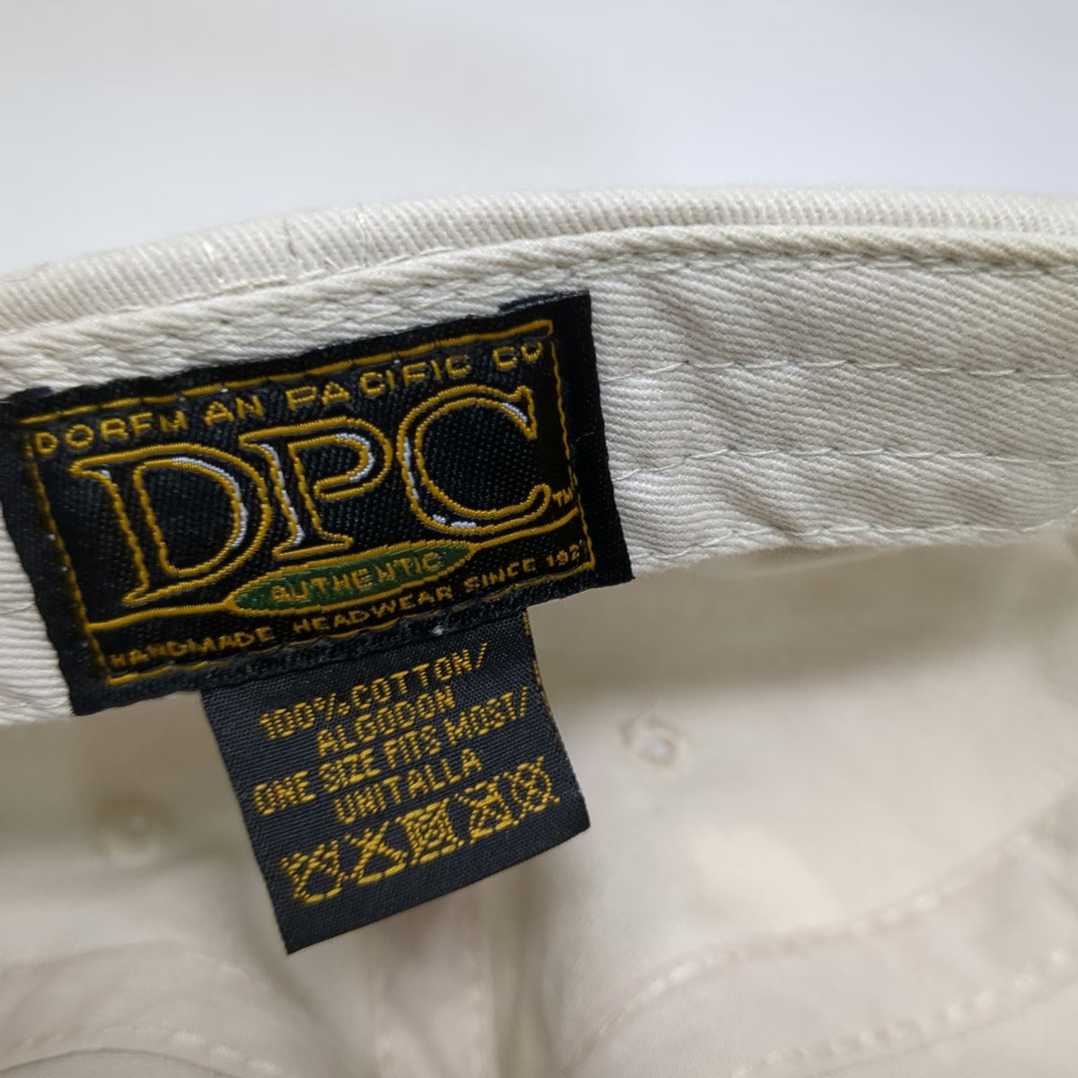 DPC Baseball Cap Beige One Size American Flag Distressed Patch Slideback Hat