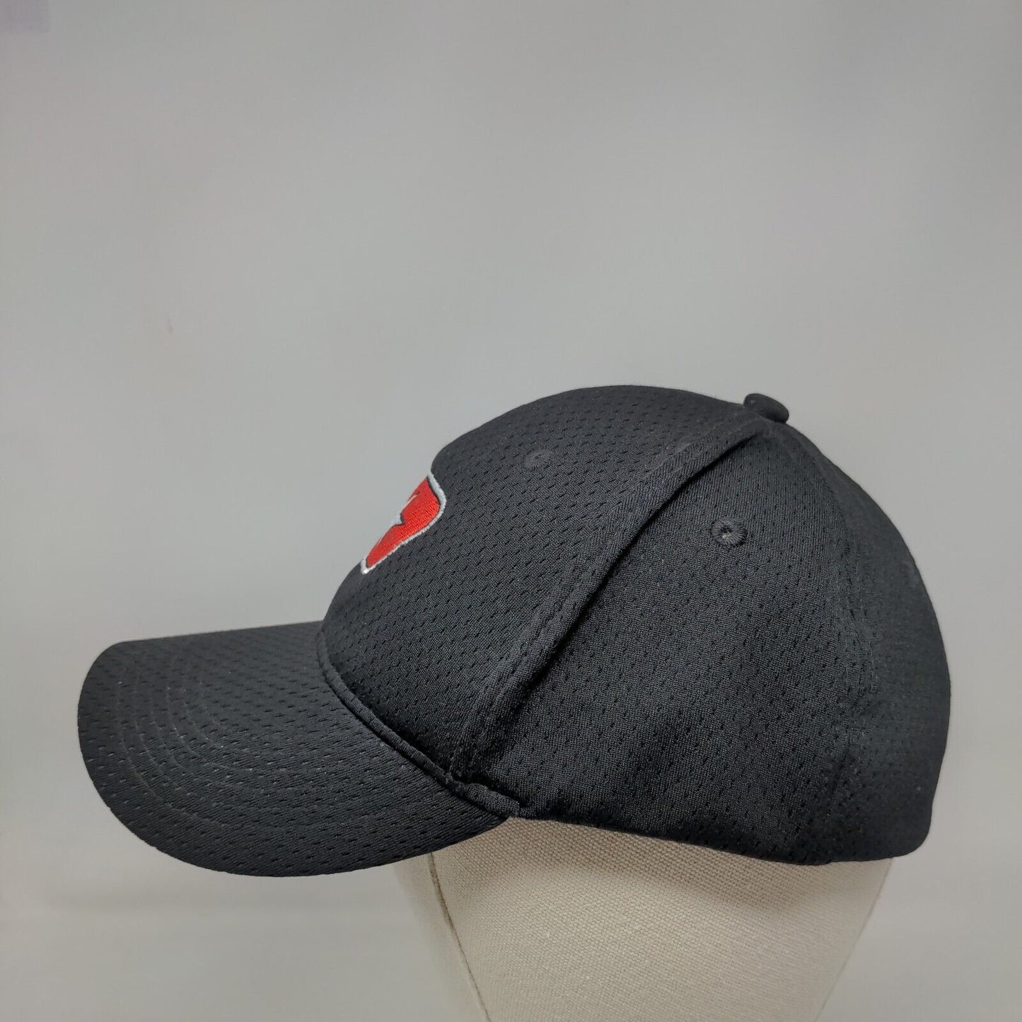 P Star Initial Fitted Hat Black AL/XL Lightweight Embroidered Augusta Sportswear