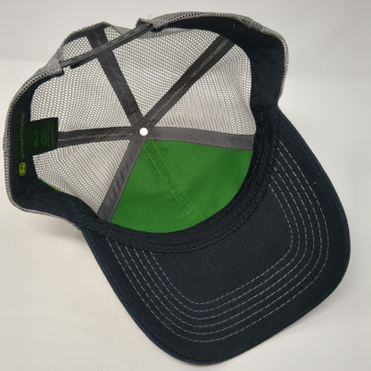 Campbell Tractor Co. Snapback Trucker Hat Black OS Adjustable Mesh John Deere