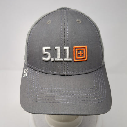 5.11 Tactical 2014 Strapback Hat Gray One Size Adjustable Embroidered 6 Panel