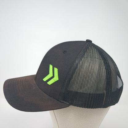 Get Moving Forward Trucker Hat Black One Size Embroidered Logo Mesh Back