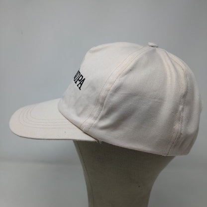 Unbranded Men's Snapback Hat Cream Adjustable Embroidered #1 Grandpa Logo