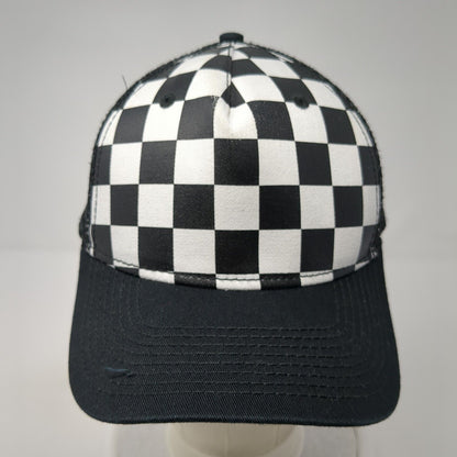 No Boundaries Snapback Trucker Hat Black One Size Adjustable Mesh Back Check