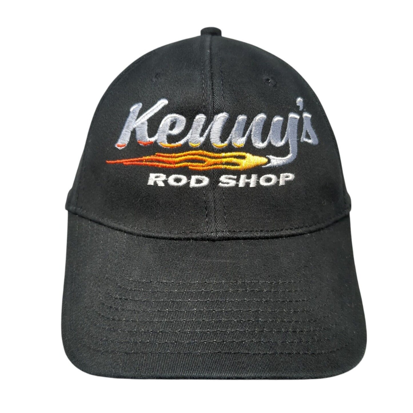Kenny's Rod Shop Fitted Hat Black L-XL Embroidered 6 Panel Otto Flex