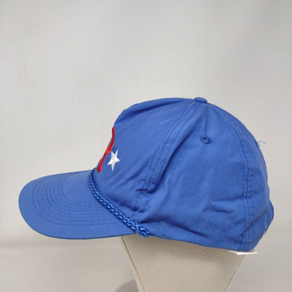 Letter R Snapback Rope Hat Blue OSFA Embroidered Stars Richardson