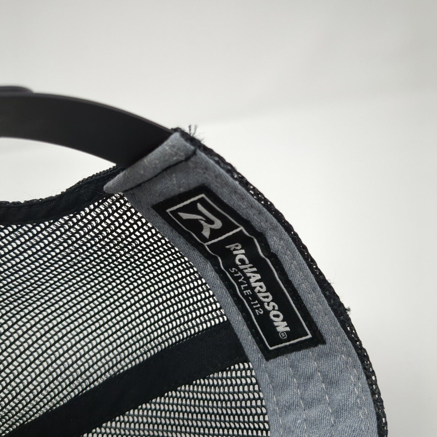Richardson Snapback Mesh Back Trucker Hat Gray One Size Embroidered Letters