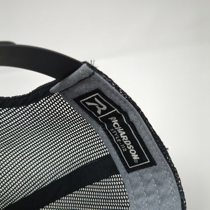 Richardson Snapback Mesh Back Trucker Hat Gray One Size Embroidered Letters