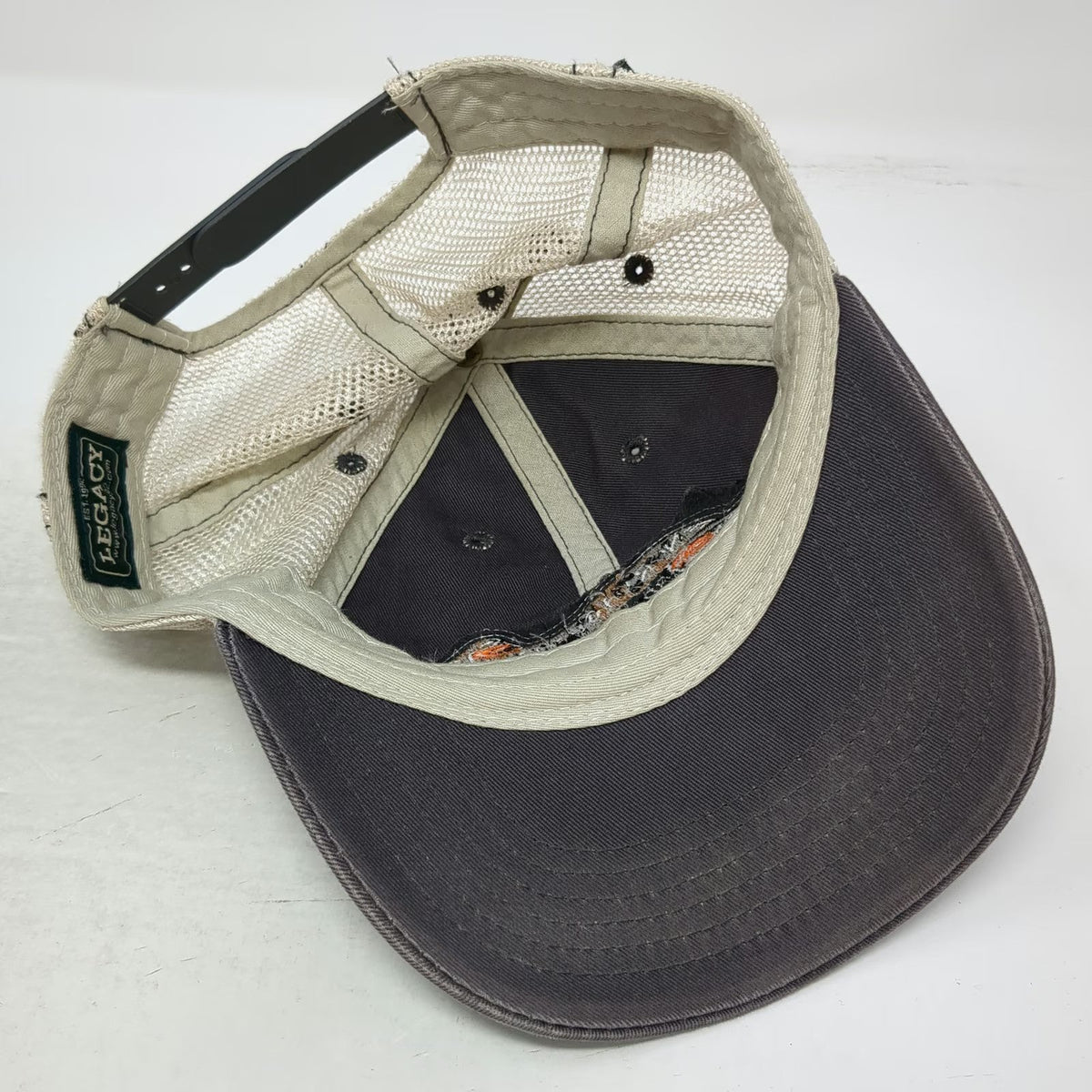 Legacy Trucker Hat Gray One Size North Jetty Brewing Mesh Snapback Patch
