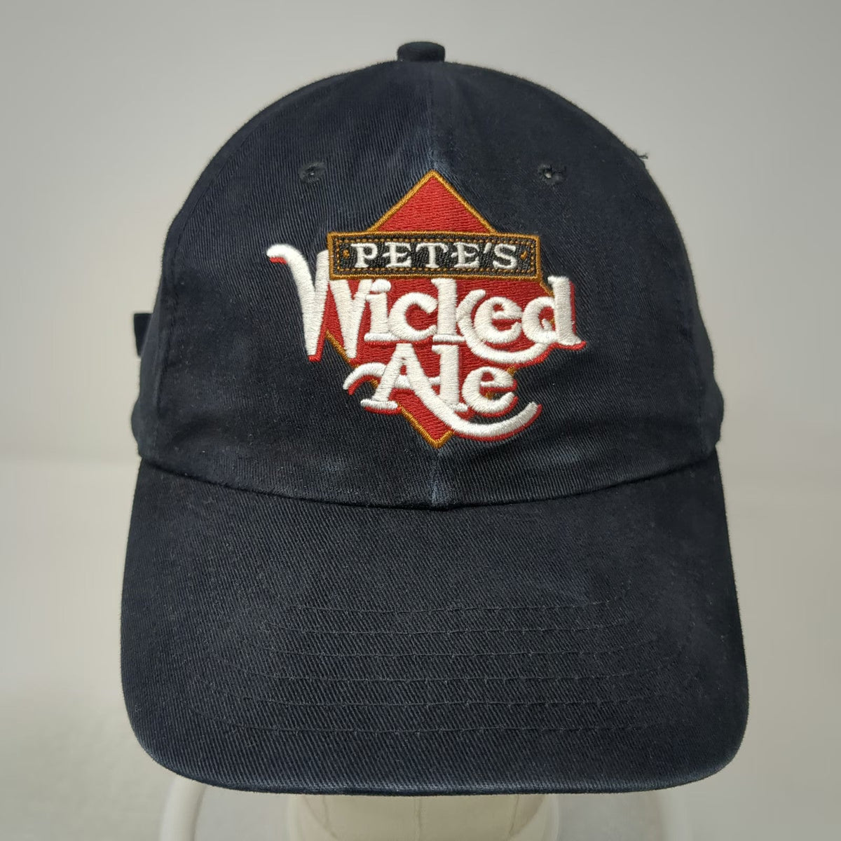 Acme Apparel Pete's Wicked Ale Logo Baseball Cap Black One Size Slideback Hat