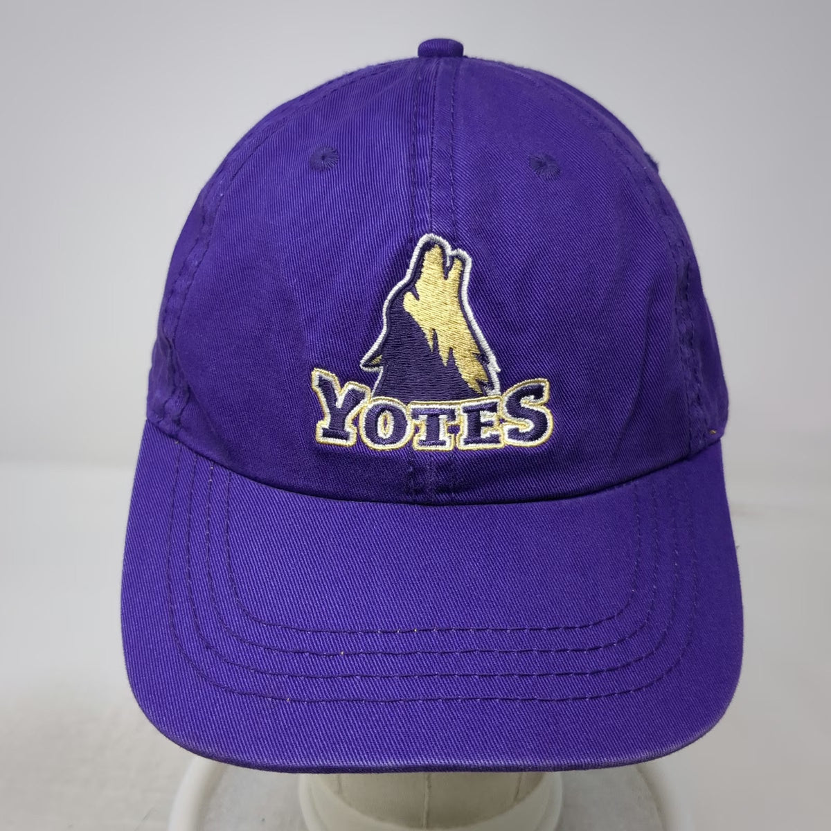 Cobra College of Idaho Yotes Purple One Size Hat Slideback Yellow Underbrim Logo