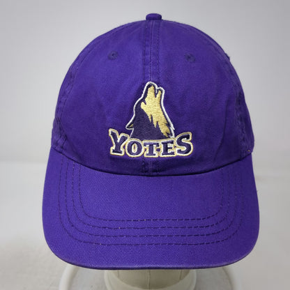 Cobra College of Idaho Yotes Purple One Size Hat Slideback Yellow Underbrim Logo