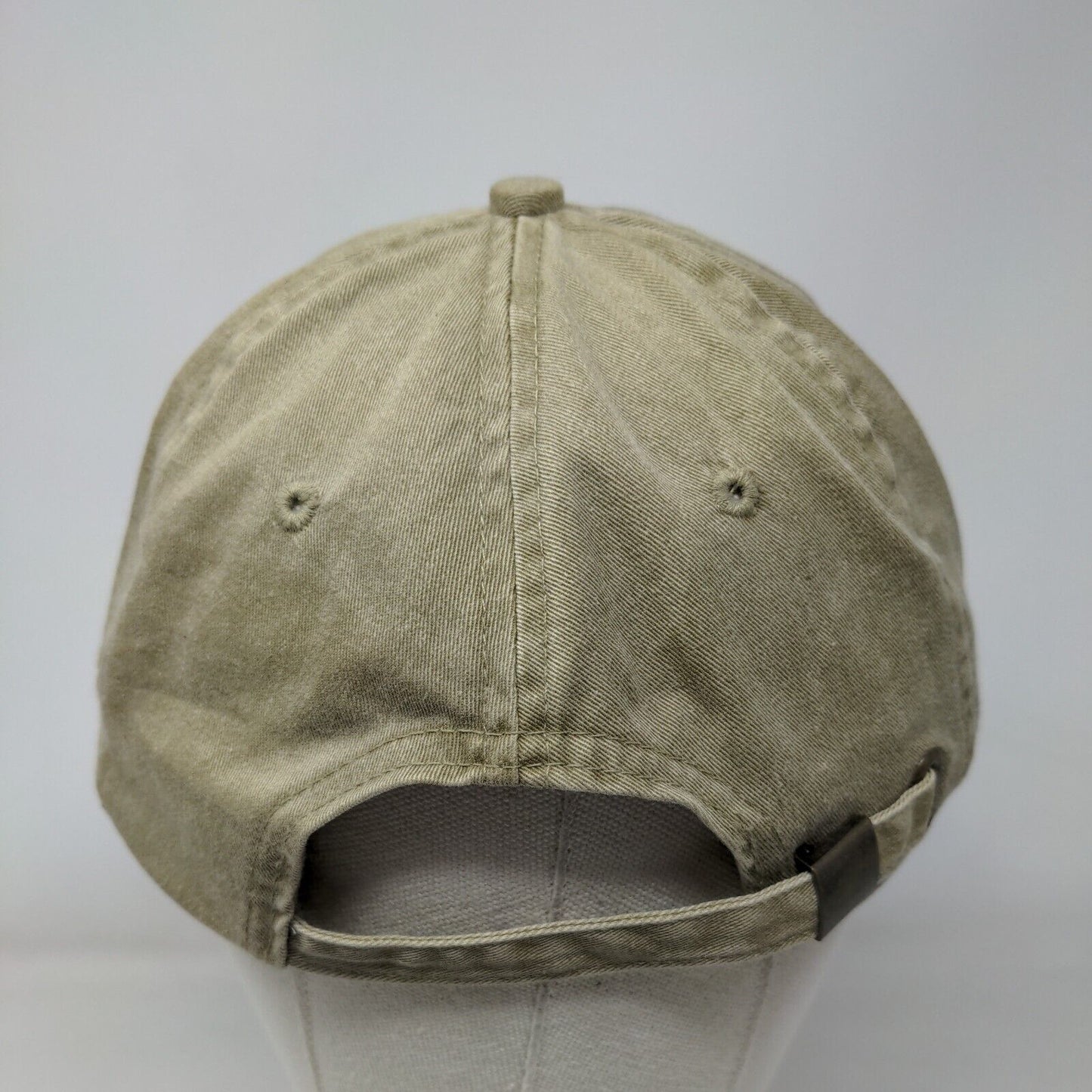 GrandSouth Bank Slideback Hat Tan One Size Embroidered Cotton Deluxe
