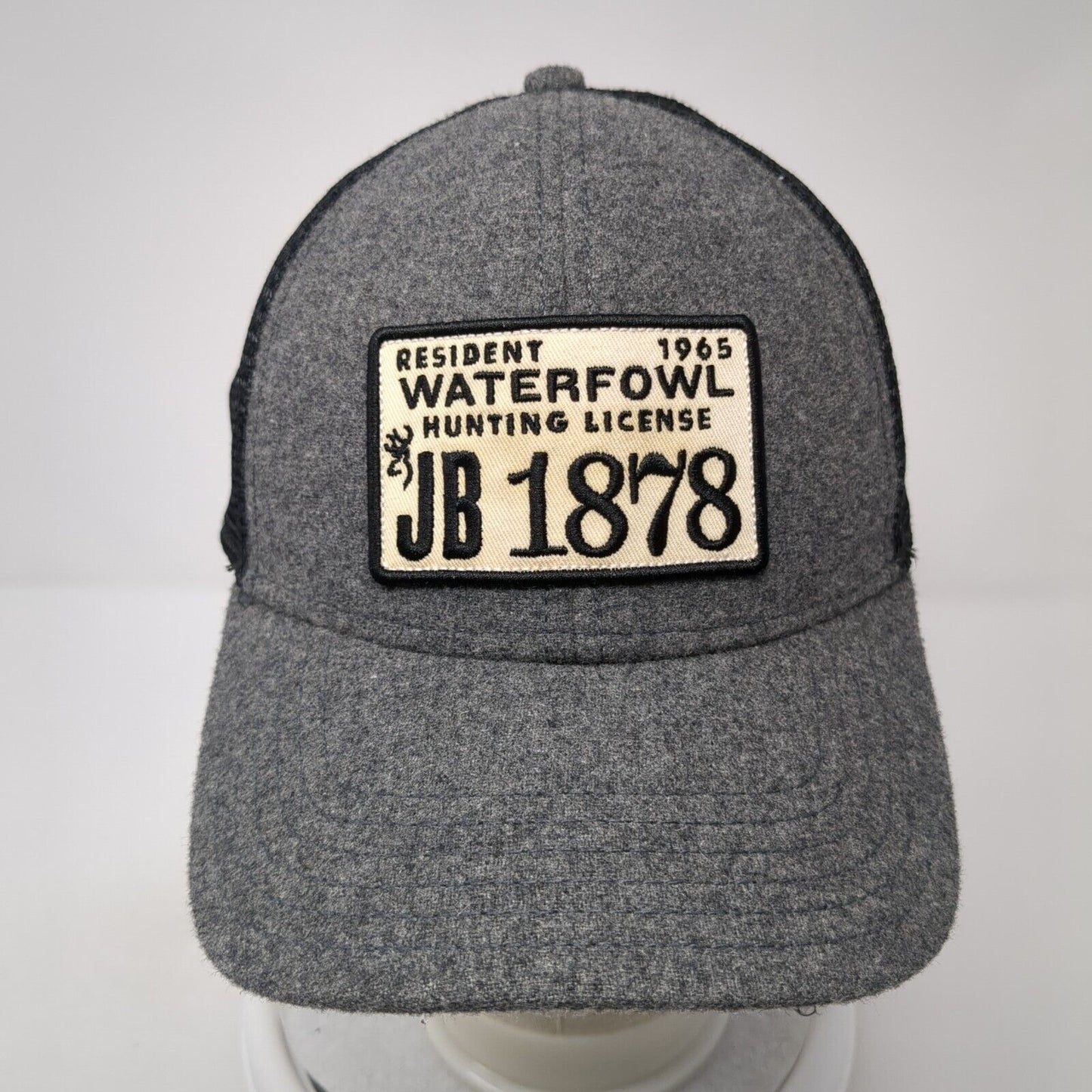 Resident Waterfowl Hunting License Snapback Trucker Hat Gray One Size