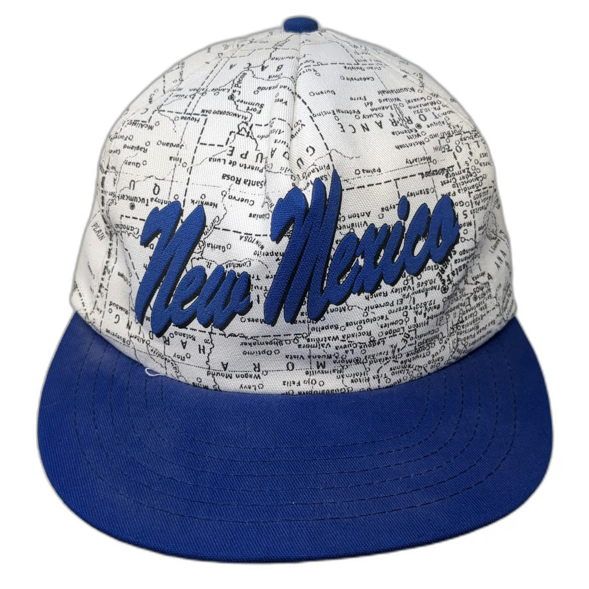 Trucker White Blue One Size New Mexico State Map All Over Print Snapback Hat
