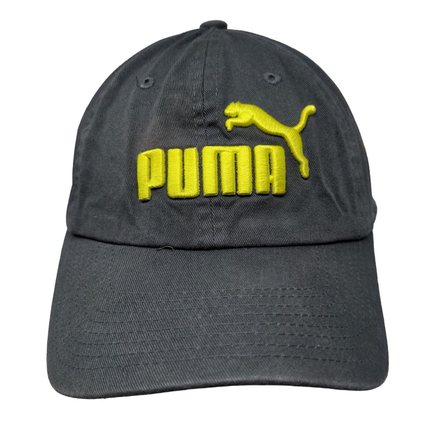 Puma Slideback Hat Gray OSFA Embroidered Adjustable Solid 6 Panel