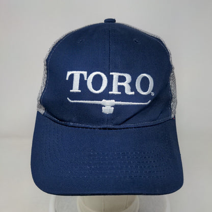 TORO Snapback Mesh Back Hat Blue One Size Embroidered Colorblock