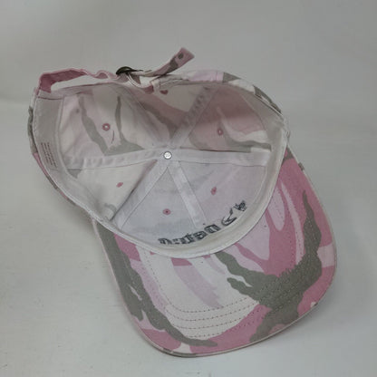 Detco Slideback Hat Pink Camouflage OSFA Embroidered Adjustable 6 Panel