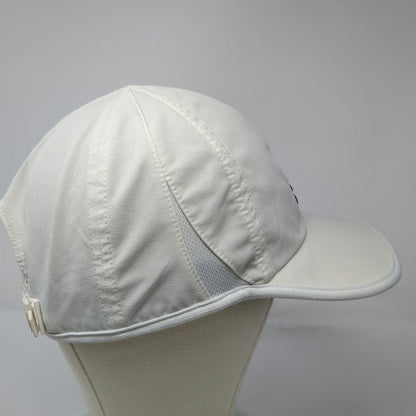 Adidas Baseball Cap White One Size Adizero Mesh Vented Strapback Running Hat