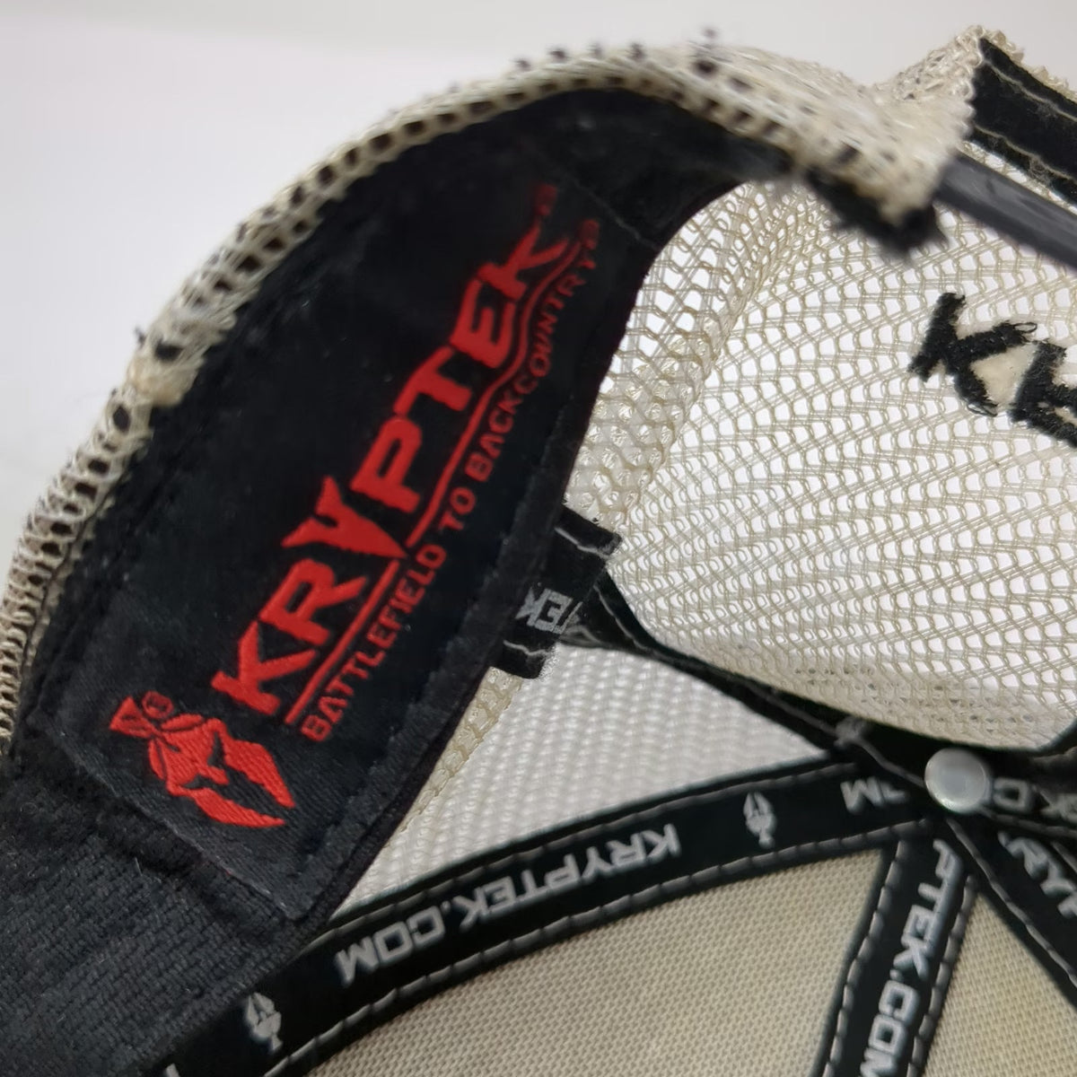 Kryptek Trucker Hat Gray One Size Camo Mesh Back Spartan Helmet Logo Snapback
