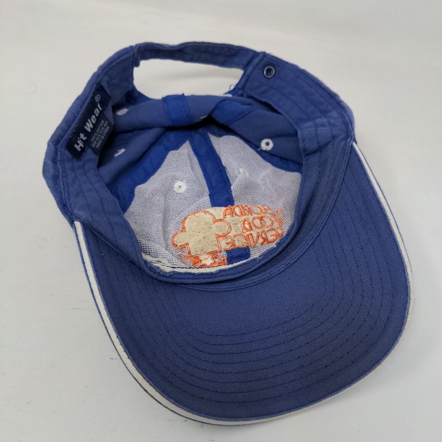 Florida Food Service Slideback Hat Blue OSFA Embroidered Hit Wear Crew Cap