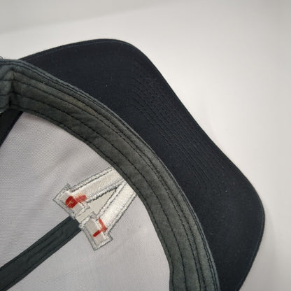 V Snapback Trucker Hat Black One Size Adjustable Mesh Back Pacific Headwear