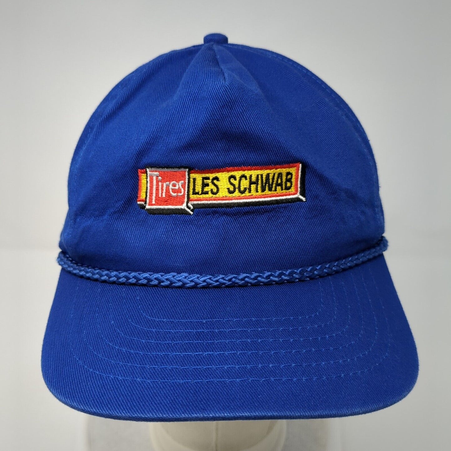 Tires Les Schwab Snapback Hat Blue One Size Adjustable Embroidered Rope 6 Panel