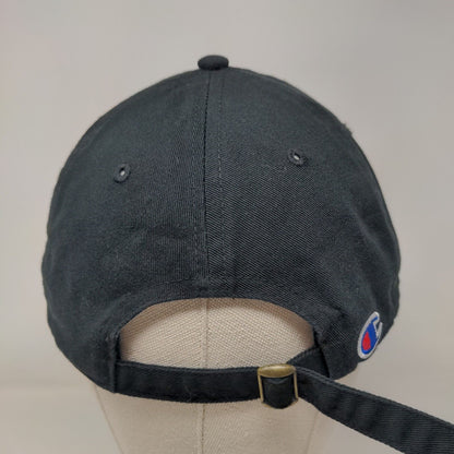 Champion Slideback Hat Black OSFA Adjustable 6 Panel Vent Holes