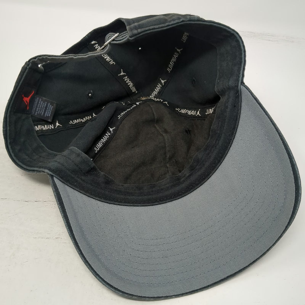 Jordan Brand Baseball Cap Black One Size Jumpman Logo Slideback Cotton Twill Hat