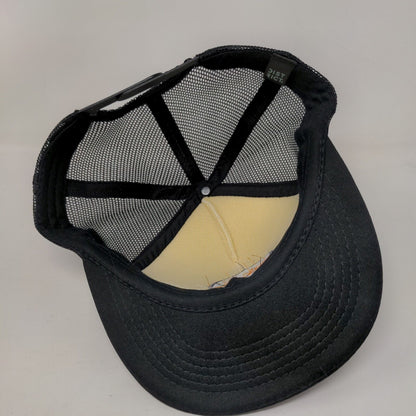 Ski Town Shoot Out Park City UT Snapback Trucker Hat Black OS Mesh Back District