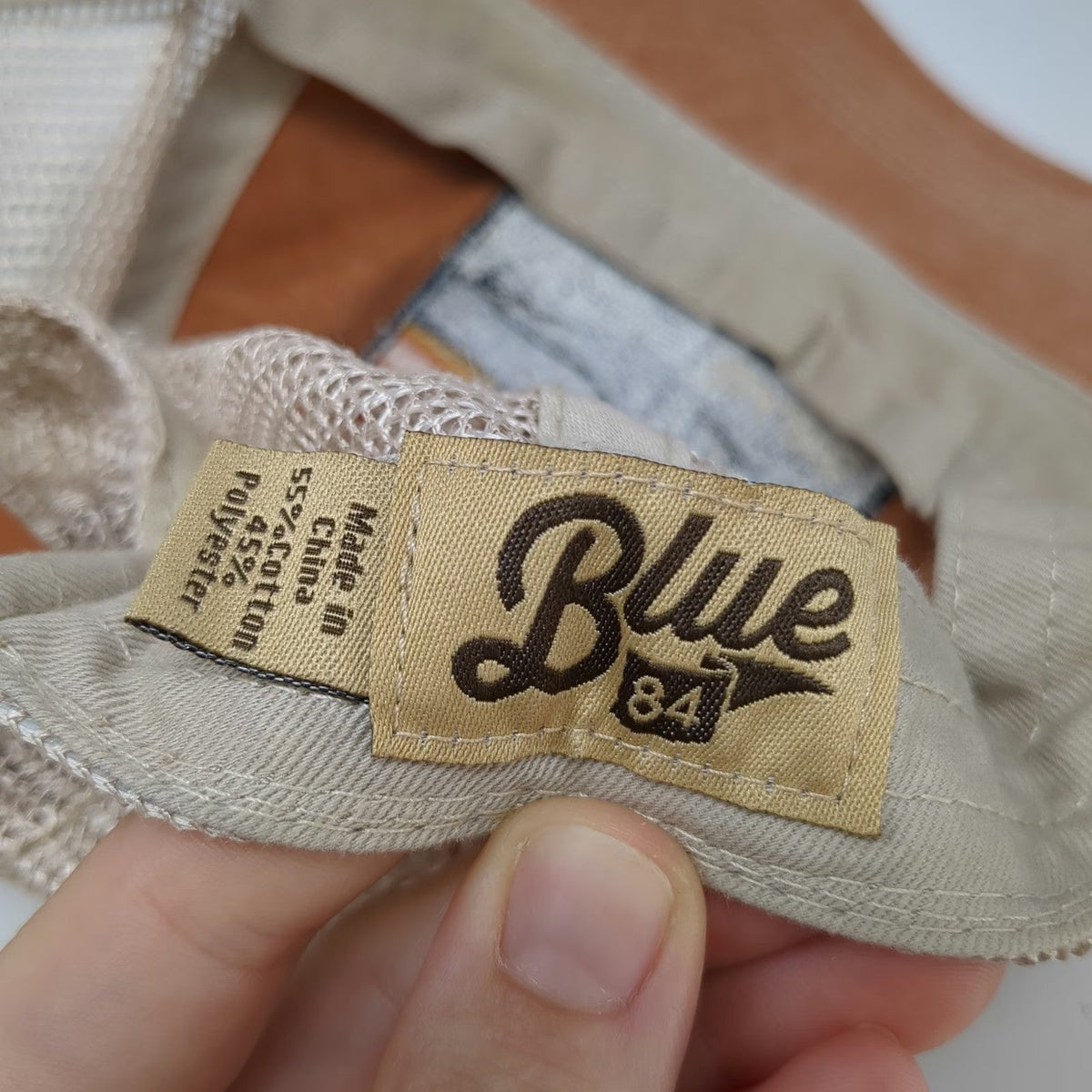 Blue 84 Trucker Hat Brown One Size Maine Sunset Mountain Patch Mesh Snapback