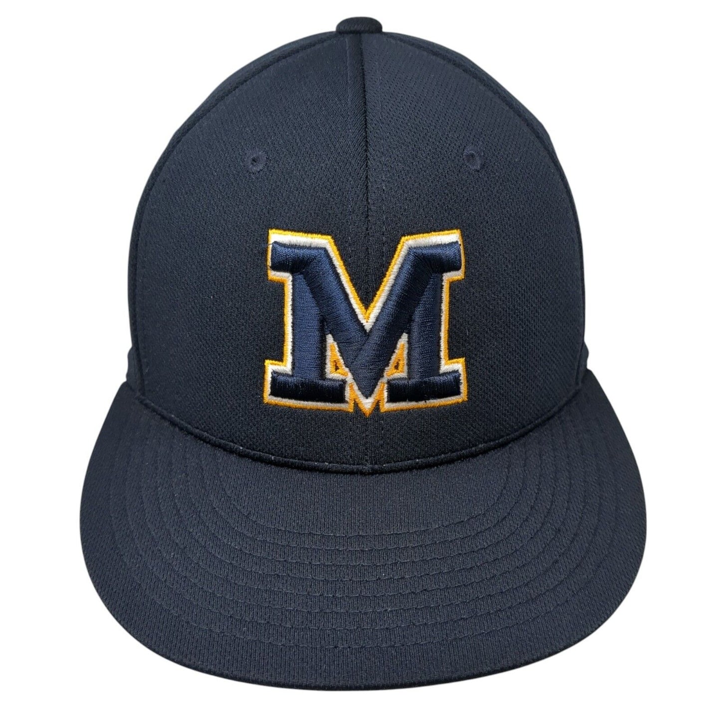 M Warriors Fitted Hat Blue S-M Embroidered Pacific Headwear 3FortyTwo