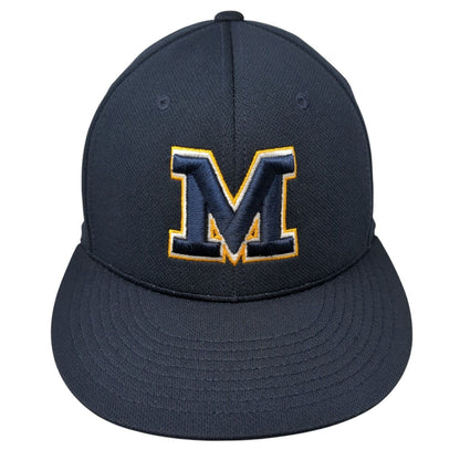 M Warriors Fitted Hat Blue S-M Embroidered Pacific Headwear 3FortyTwo