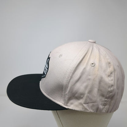 Diesel Power Gear Baseball Cap Beige Black One Size Flat Brim Stretch Fit Hat