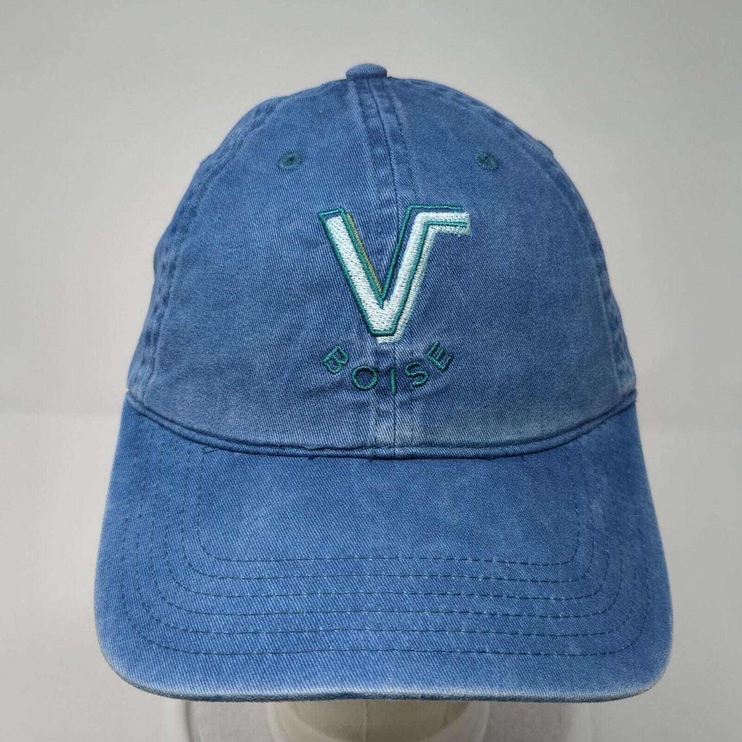 V Boise Slidebak Hat Blue One Size Adjustable Embroidered Denim 6 Panel Otto