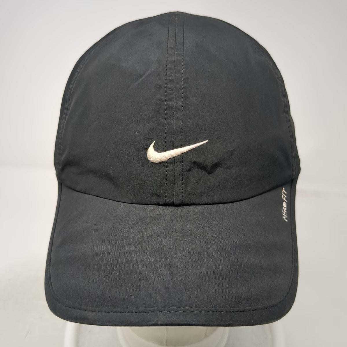 Nike Baseball Cap Black One Size NikeFIT Moisture Wicking Adjustable Strap Hat