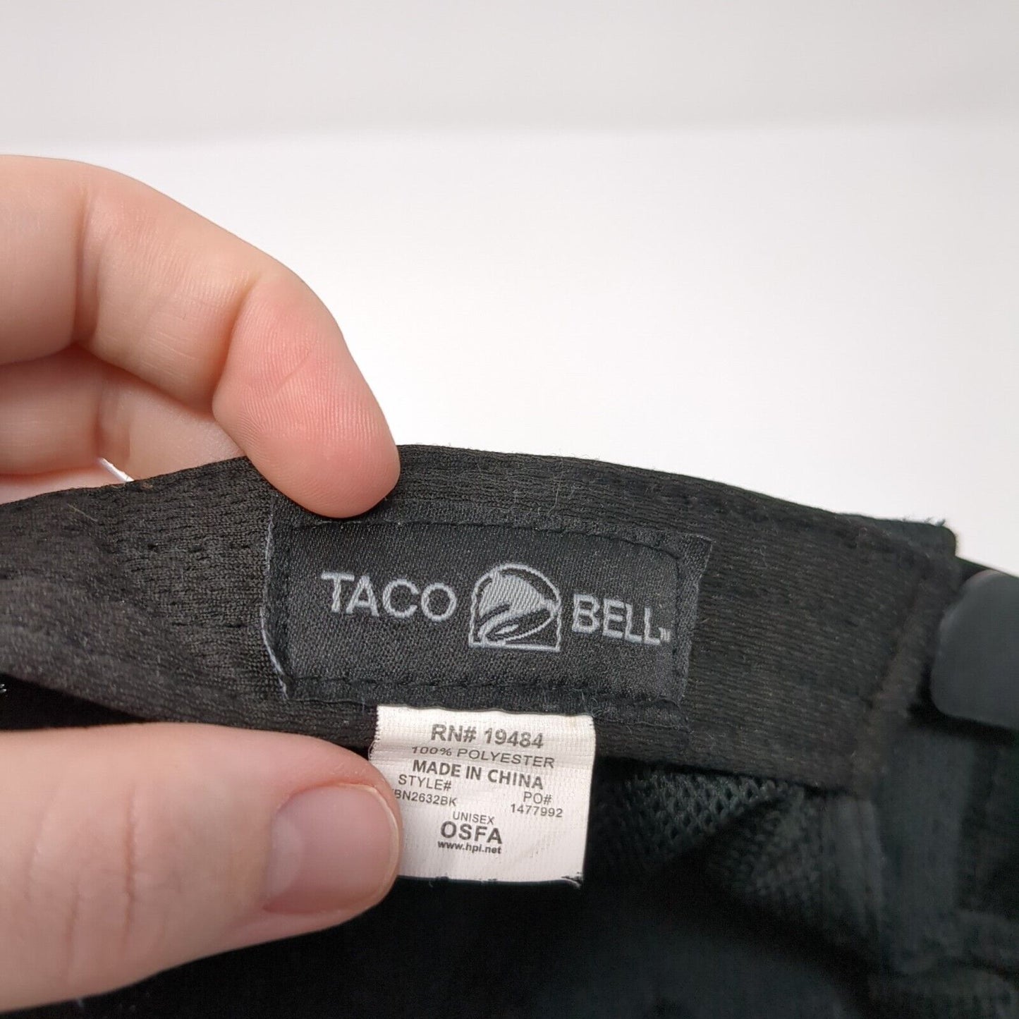 Taco Bell Snapback Hat Black One Size Adjustable Embroidered 6 Panel