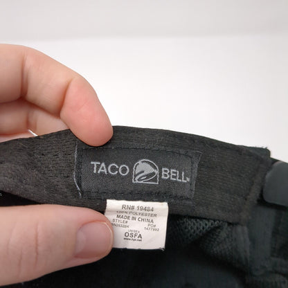 Taco Bell Snapback Hat Black One Size Adjustable Embroidered 6 Panel