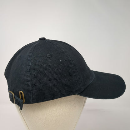 Apollo Baseball Cap Black One Size Slideback Strap Unstructured Blank Plain Hat