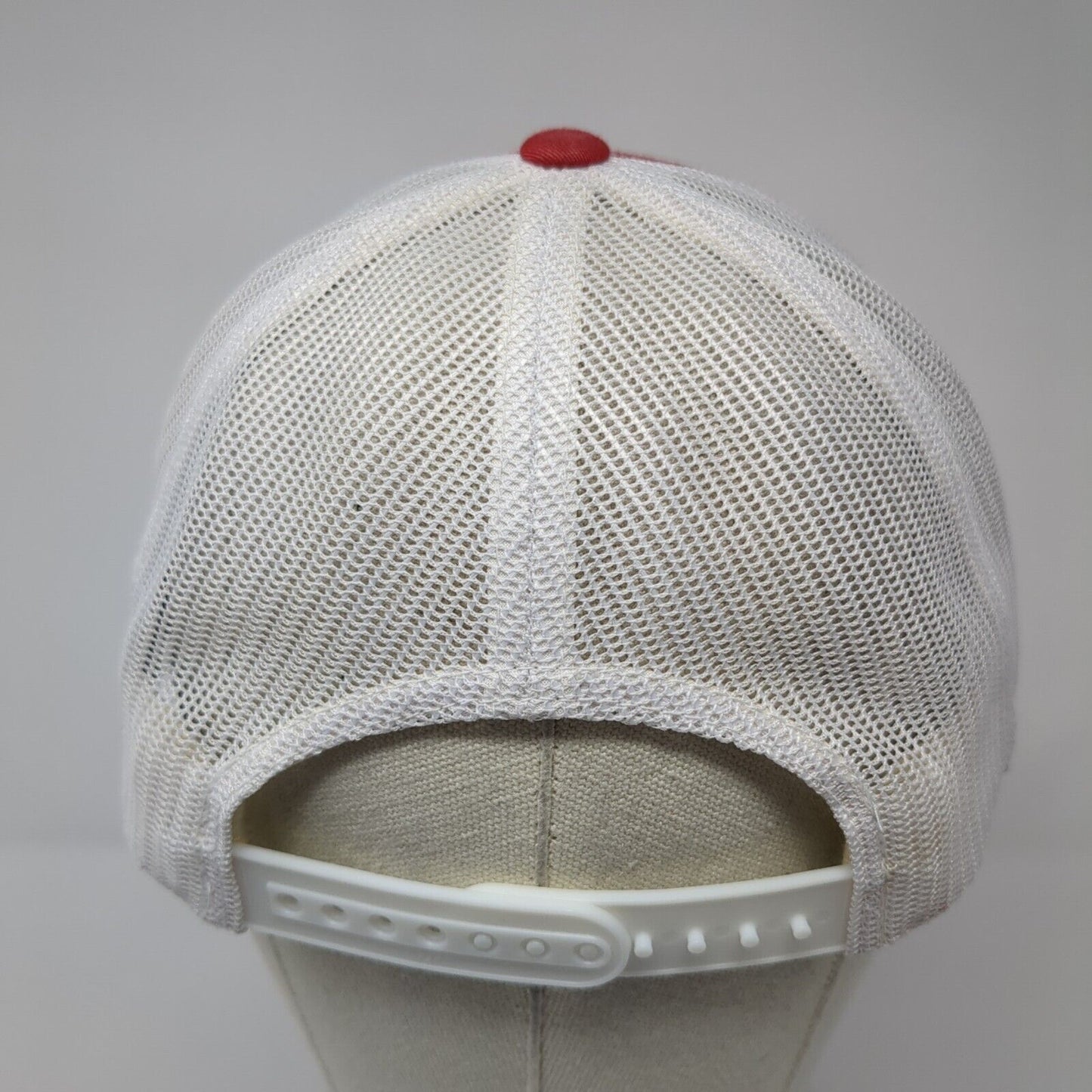 The Classics Yupoong Snapback Mesh Back Trucker Hat Red One Size BD Logo