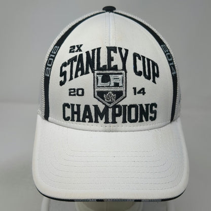 Reebok Los Angeles Kings NHL Hat White XL Mesh 2012 2014 Stanley Cup Champions