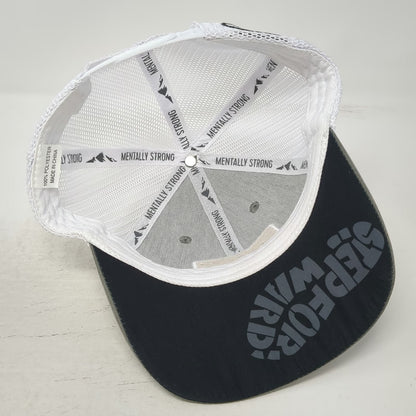 Mentally Strong Trucker Hat Gray One Size Top of Tamarack Mountain Step Forward