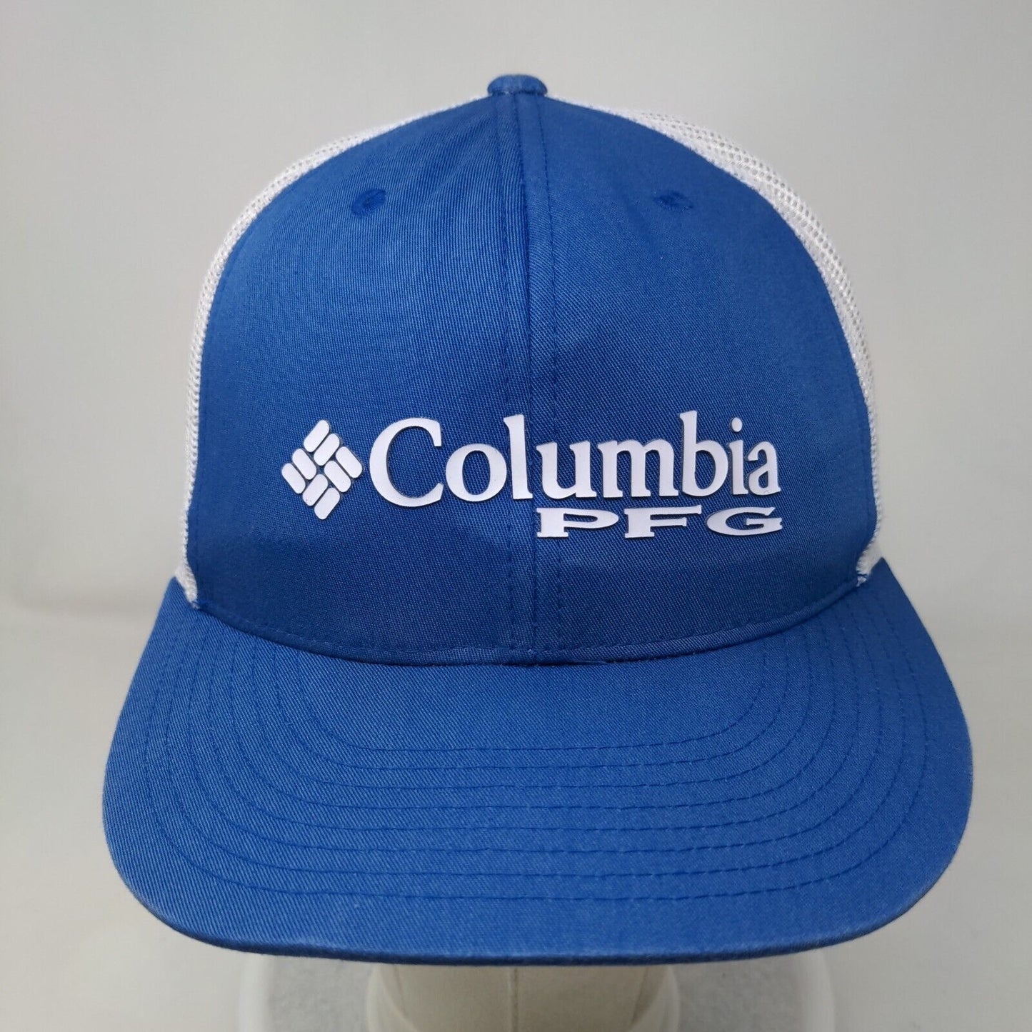 Columbia PFG Snapback Trucker Hat Blue One Size Adjustable Mesh Back 6 Panel