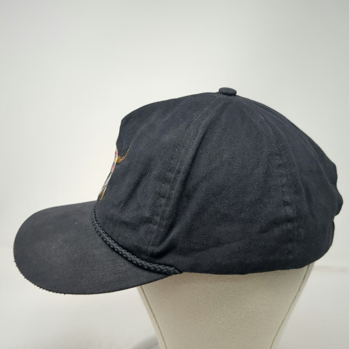 Lakota Designs 5 Panel Black One Size Hat Rope Native American Skull Made in USA