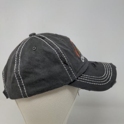 KB Ethos Men's Strapback Hat Gray Adjustable Embroidered Over It Rainbow Logo