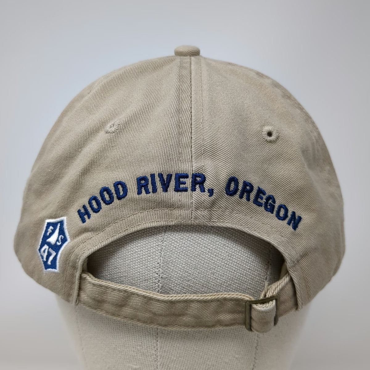 '47 Baseball Cap Beige Blue White One Size Full Sail Brewing Hood River Oregon